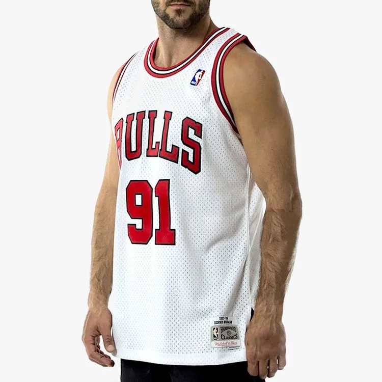 Mitchell & Ness Basketball Jerseys Unisex White-3
