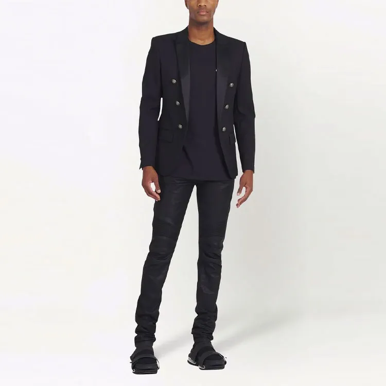 BALMAIN Coated Ribbed Slim fit Jeans-3