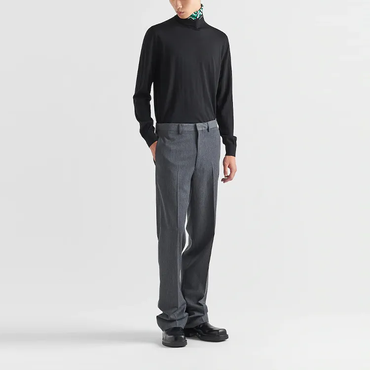 PRADA Jacquard Collar Turtlenck Sweater-1