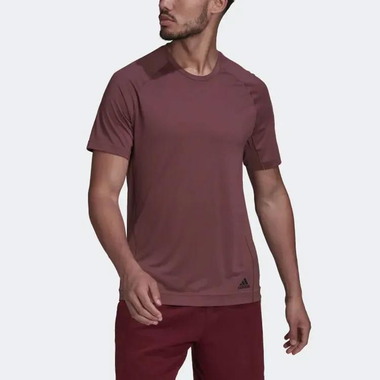 Adidas T Shirts Men Burgundy-1