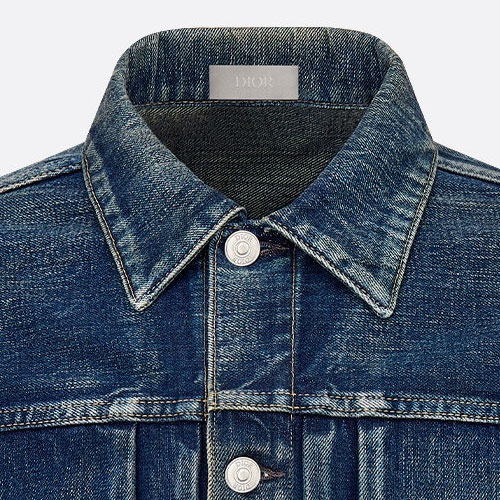 DIOR FW22 Denim Jacket Men's Blue - POIZON