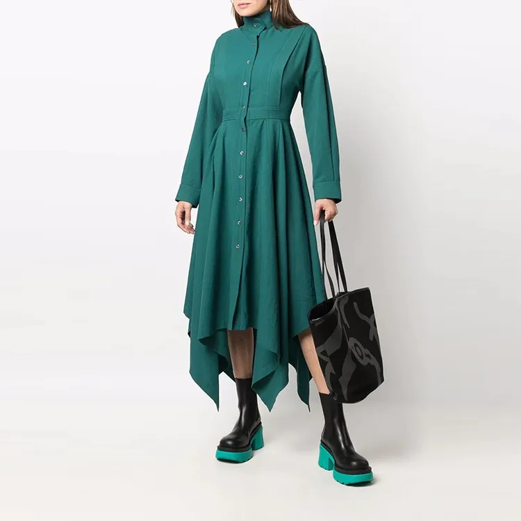 KENZO Long-Sleeved Dresses Women's Green-1
