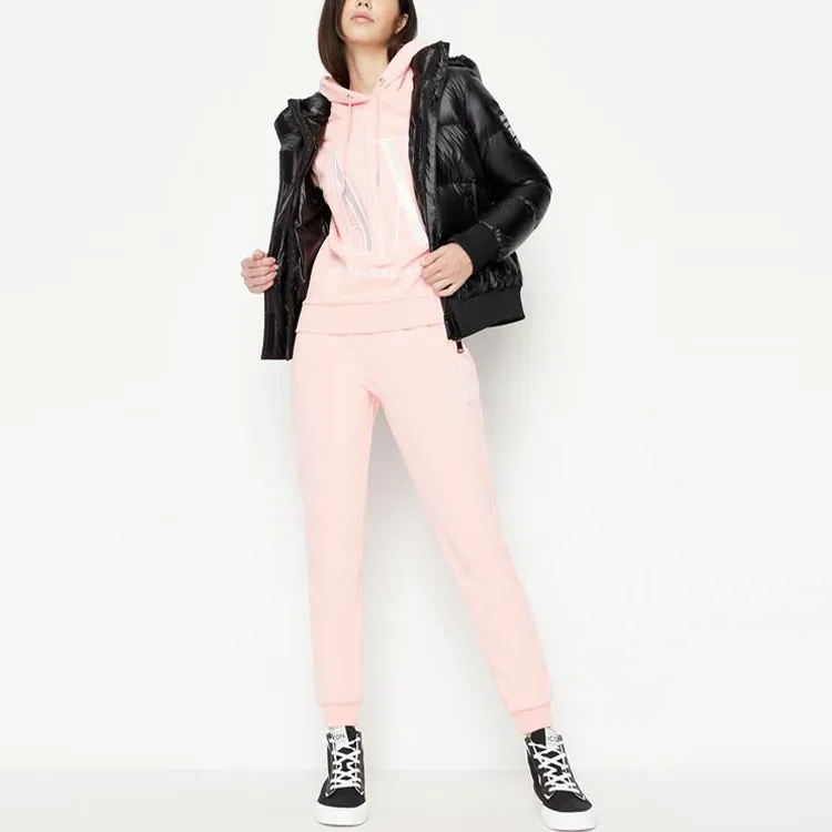 ARMANI EXCHANGE Knitted Sweatpants Women's Pink-2