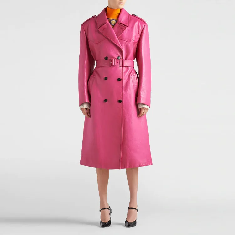 PRADA FW22 Trench Coat Women's Fuchsia-1