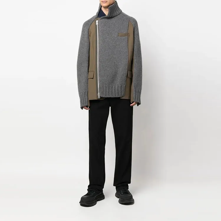 Sacai Sweaters Men Gray-1