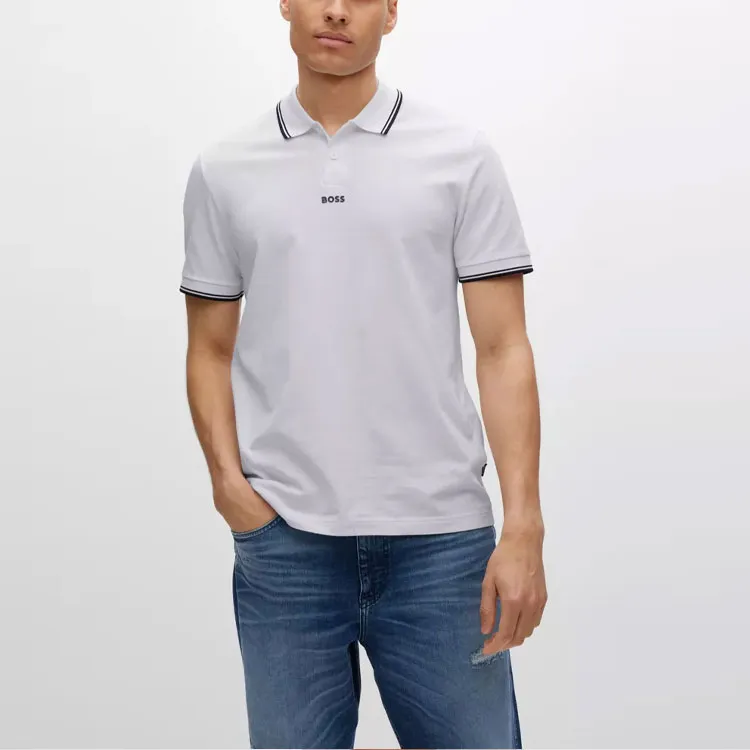 HUGO BOSS Polo Shirts Men White-1