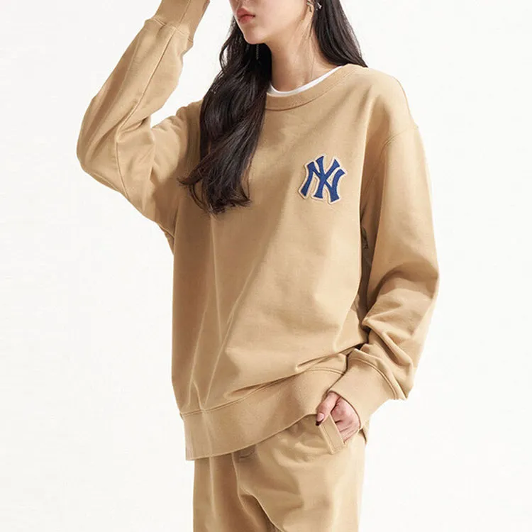 MLB Mlb Old Flower Sweatshirt Unisex Khaki-3