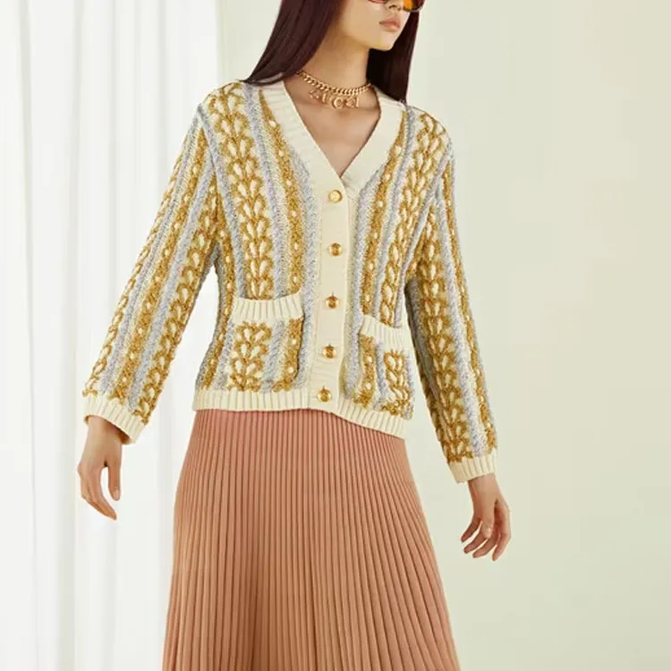 GUCCI GUCCI FW22 Qixi Festival Collection Lovelight Collection FW22 Knitwear Women's Ivory White-2