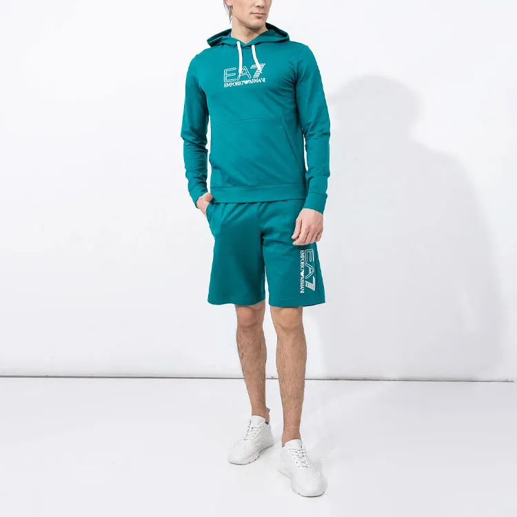 EMPORIO ARMANI EA7 SS22 Sweatshirt Men's Turquoise-2
