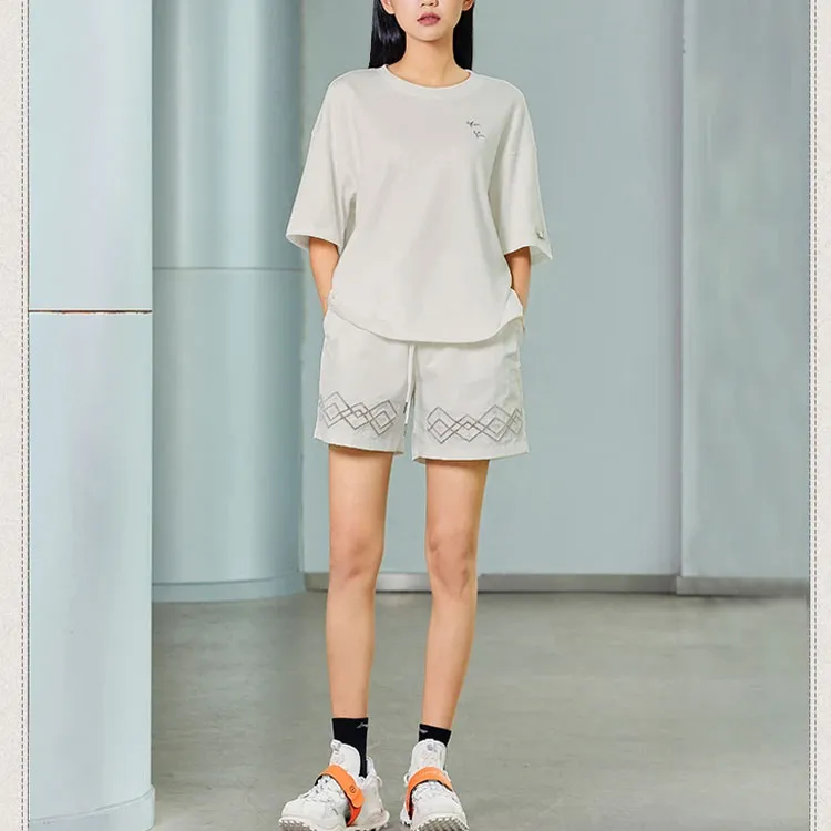 LiNing Casual Shorts Women's Ivory-2
