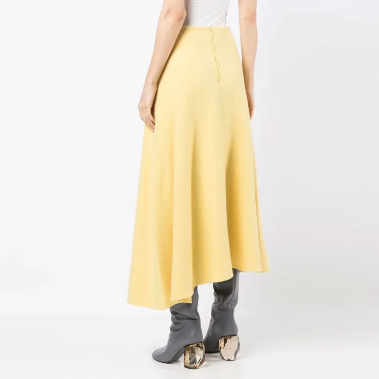 JIL SANDER Knitted Midi A Line Skirt-4