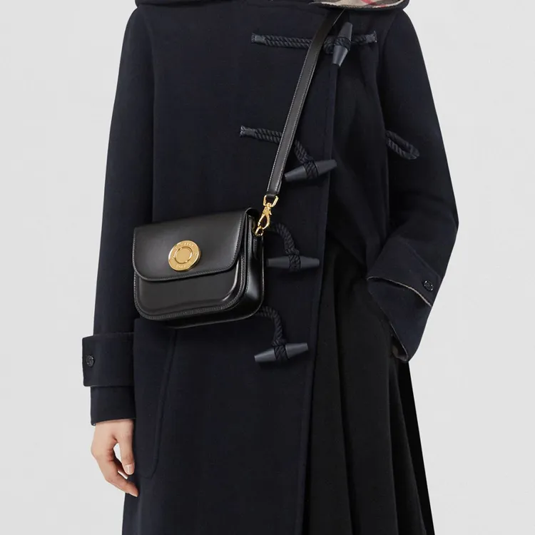 Burberry Elizabeth Calfskin Crossbody Bag Shoulder Bag Women's Black-5