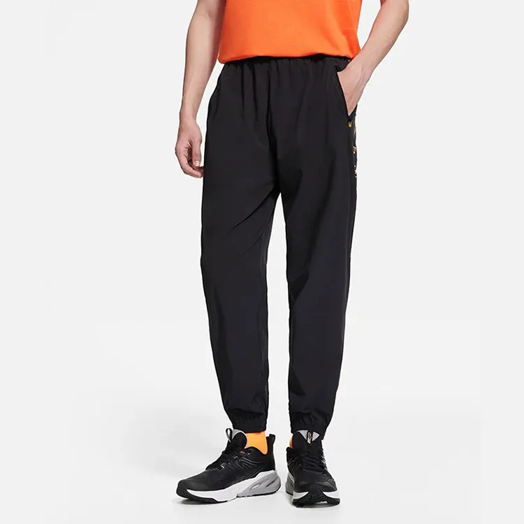 LINING Running Collection Knitted Sweatpants Men Black-3