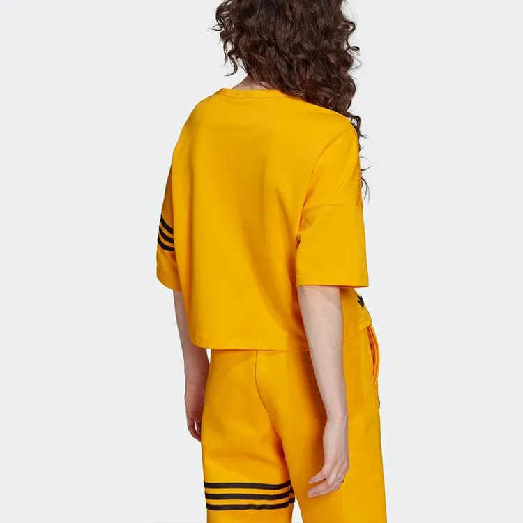 Adidas Originals Adicolor Neuclassics Tee Drop Shoulder Sleeve T Shirt Women's Yellow-2