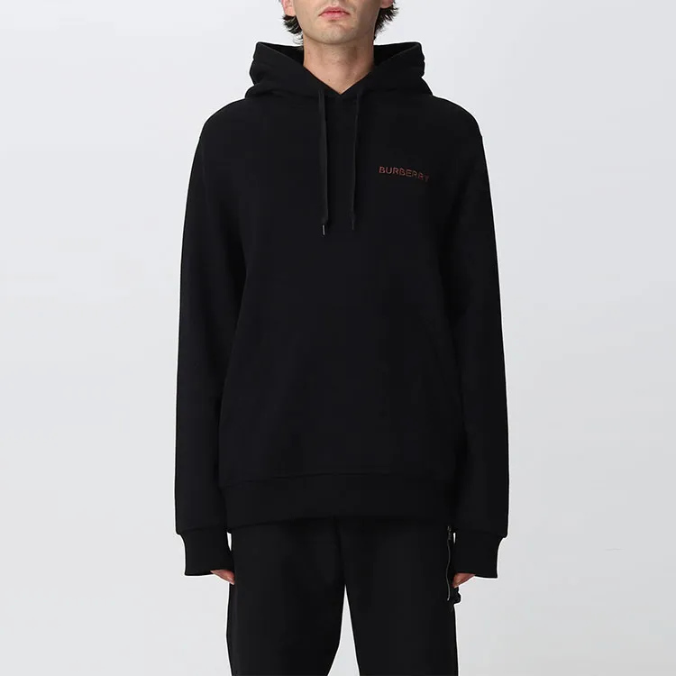 Burberry Topstitched Monogram Motif Cotton Oversized Hoodie-2