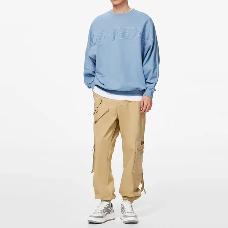 LiNing Sports Lifestyle Collection Sports Trendy Collection Sweatshirt Unisex Soft Gray Blue-2