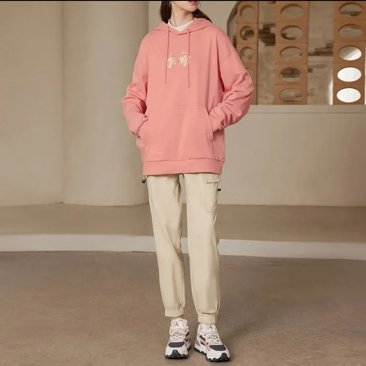 LiNing Sweatshirt Unisex Vibrant Orange Pink-2