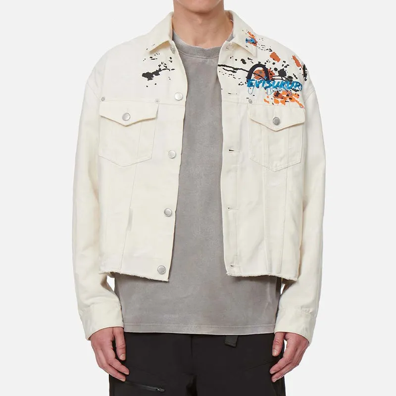 EVISU Denim Jackets Men Ecru-2