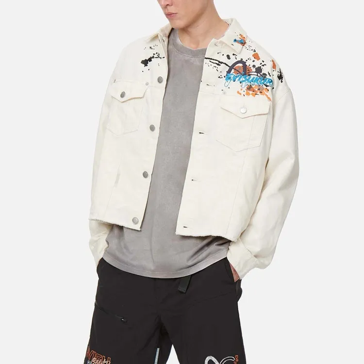 EVISU Denim Jackets Men Ecru-4