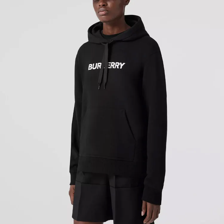 Burberry Logo Print Hoodie 'Black'-5