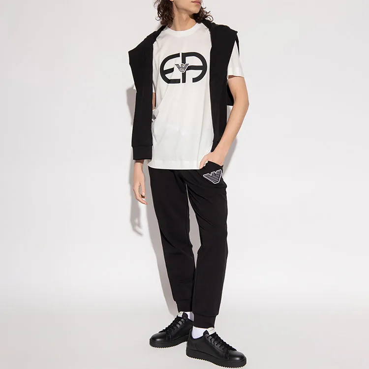 EMPORIO ARMANI SS22 Sports Pants Men's Black-2