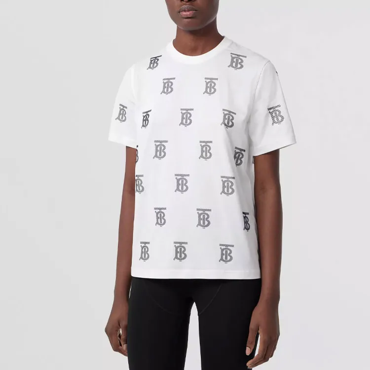 Burberry Logo T shirt White-4