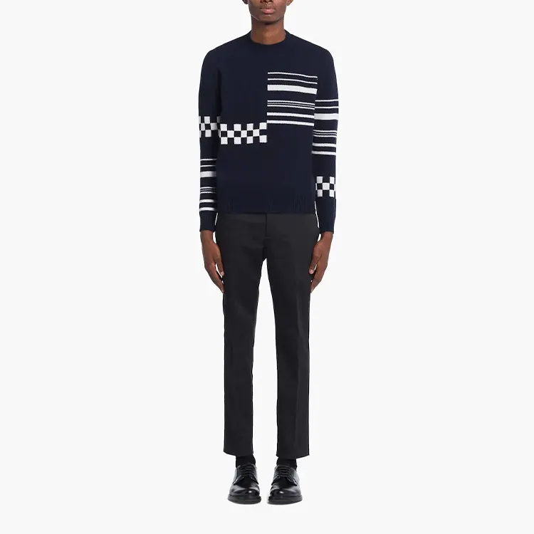 PRADA Cashmere Sweaters Men Blue-1