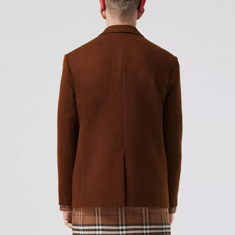 Burberry Check detail Tailored Blazer-2