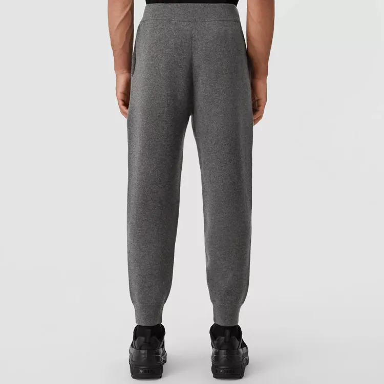 Burberry Knitted Sweatpants Men Gray-3