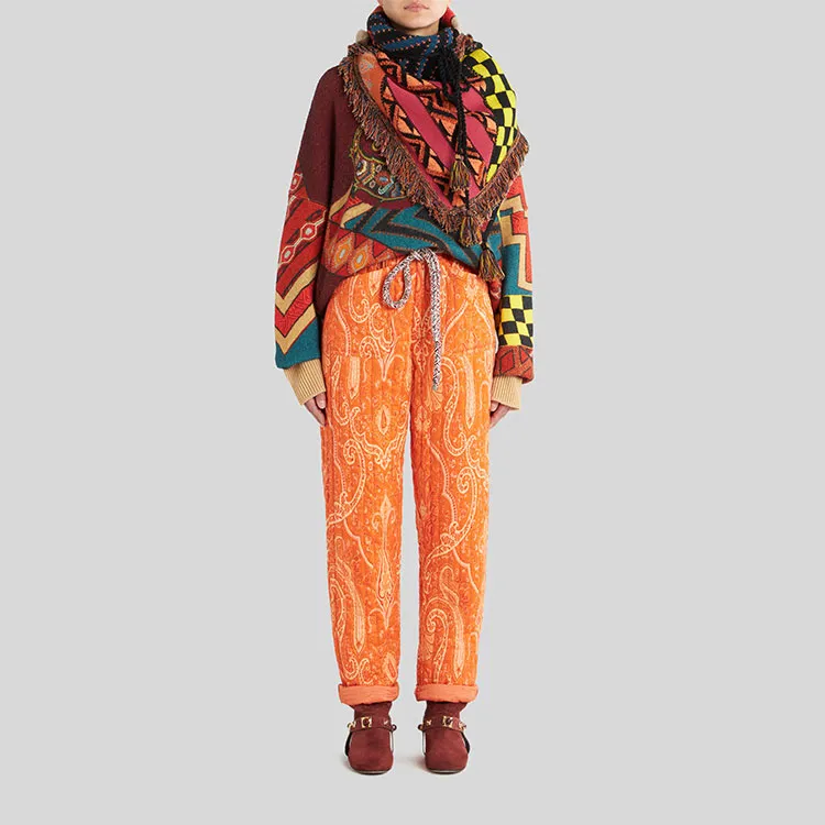 ETRO Patchwork Printed Ribbed Knitted Jumper-2