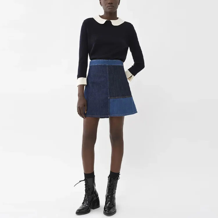 See By Chloe Denim Short Skirts Women's Blue-1