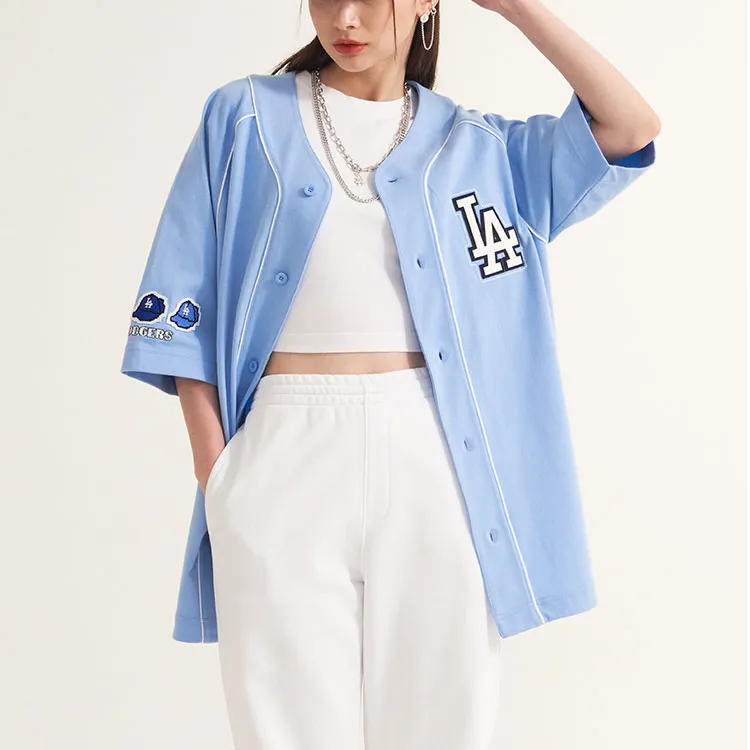MLB Baseball Jerseys Unisex Blue-2