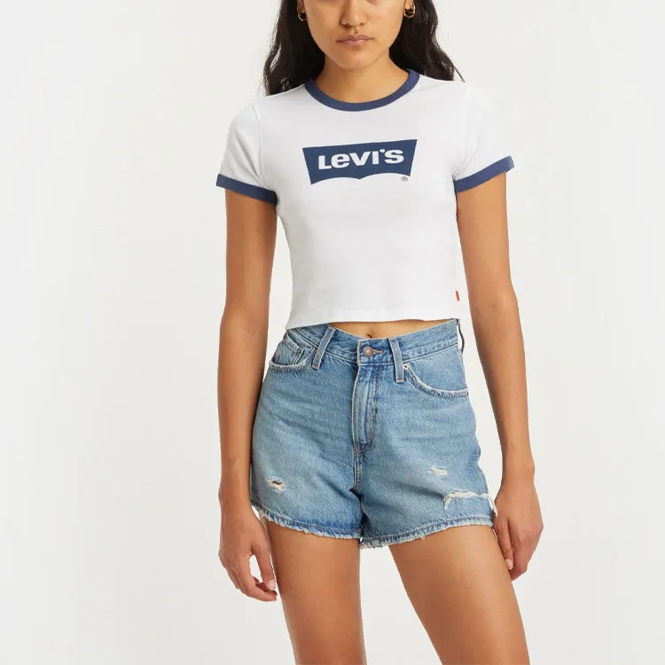 Levis Crop Tops Women's White-1