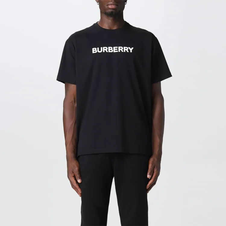 Burberry Logo Print Cotton Oversized T shirt-3