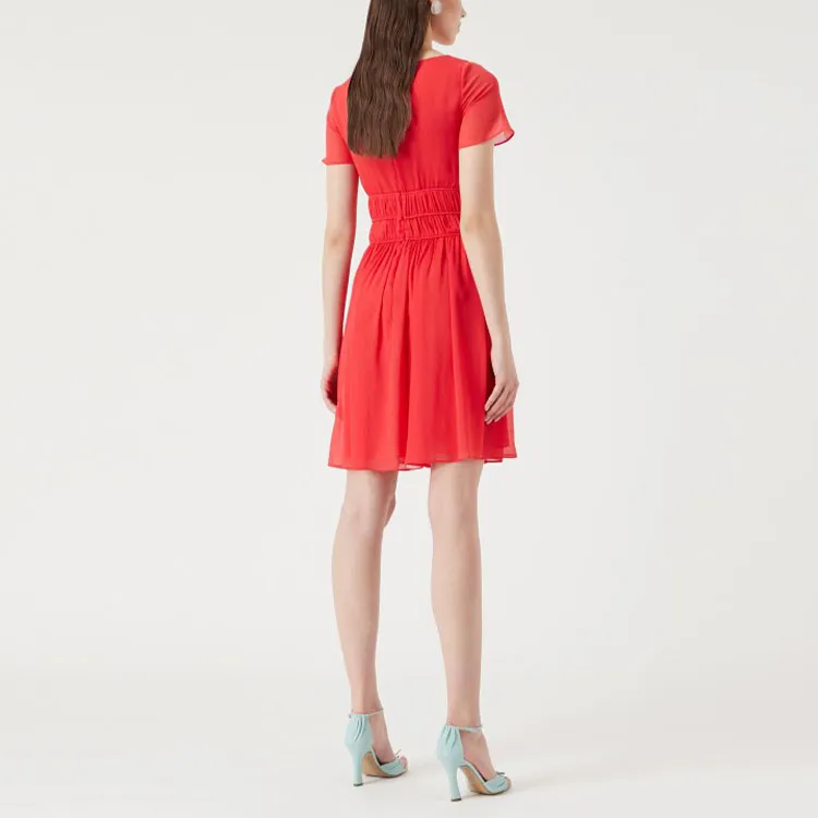 EMPORIO ARMANI Ribbed waist A line Dress-3