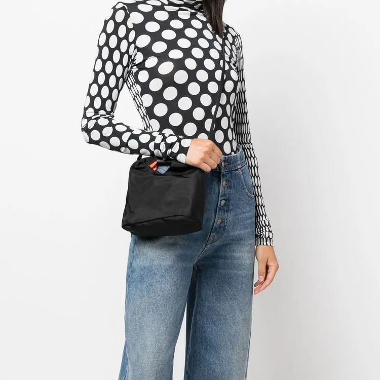MM6 Maison Margiela Calfskin Shoulder Bag, Crossbody Bag, Handbag Trumpets Women's Black-4