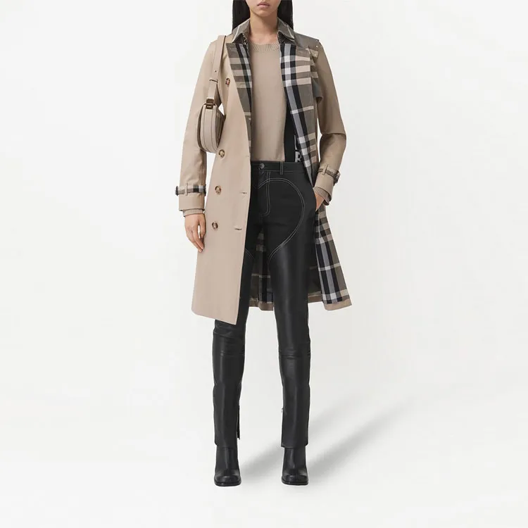 Burberry Trench Coats Women's Soft Yellow Umber-3