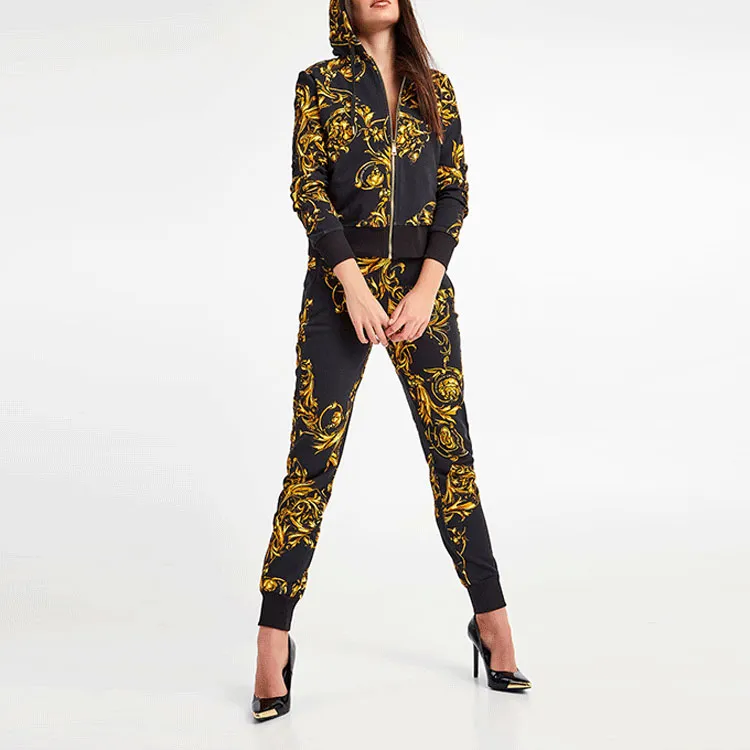 VERSACE JEANS COUTURE Barocco Printed Zipped Hoodie-1