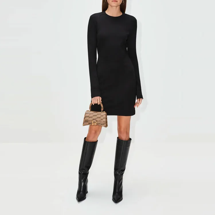 Givenchy FW22 Long Sleeved Dresses Women's Black-1