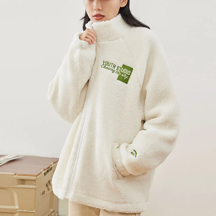 ANTA Life Collection Velvet Jackets Women's White-2