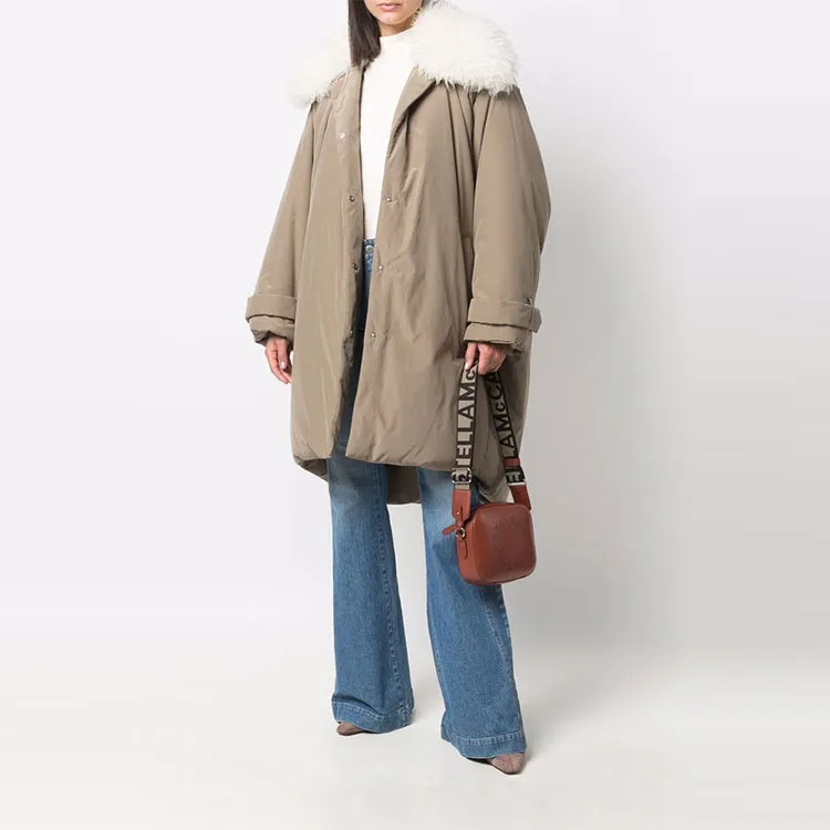 Stella McCartney Faux fur Collar Technical Coat-1