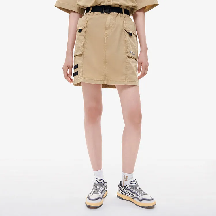 FILA FUSION Casual Short Skirts Women's Timber Khaki-2
