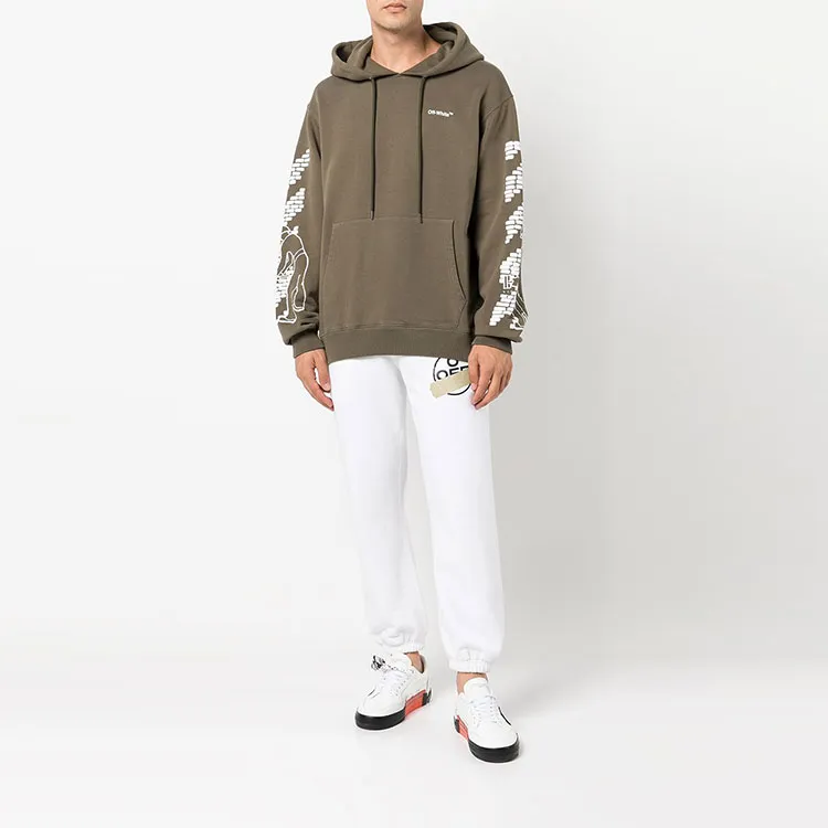 OFF WHITE Bricks Print Drop Shoulder Hoodie-1