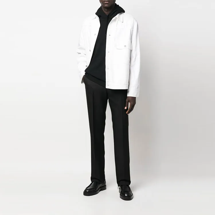 OFF WHITE Paperclip Detailed Straight Leg Pants-1