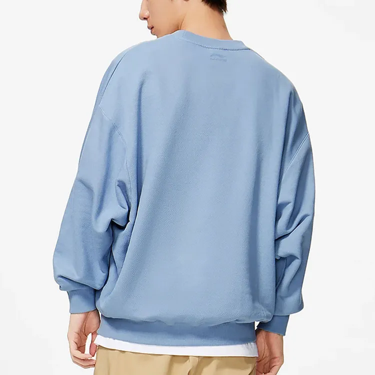 LiNing Sports Lifestyle Collection Sports Trendy Collection Sweatshirt Unisex Soft Gray Blue-3