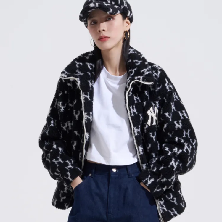 MLB Velvet Jackets Unisex Black-3