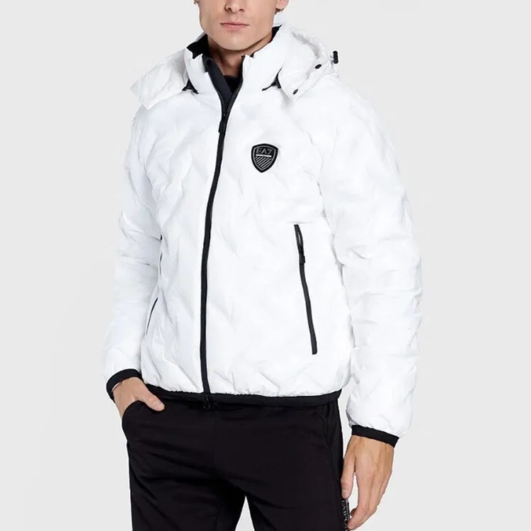 EMPORIO ARMANI EA7 Puffer Jacket Men's White-2