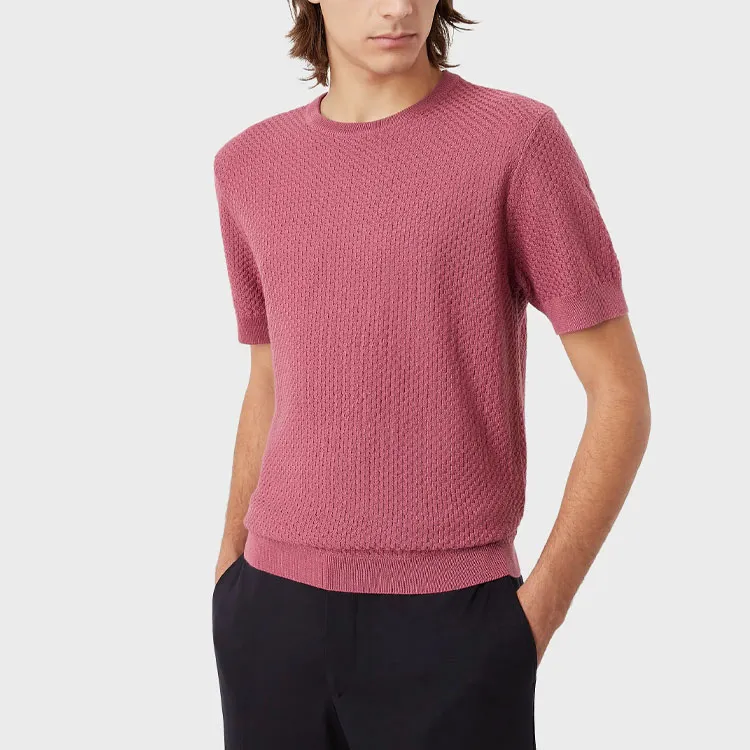 EMPORIO ARMANI FW22 Knitwear Men's Rose Pink-4