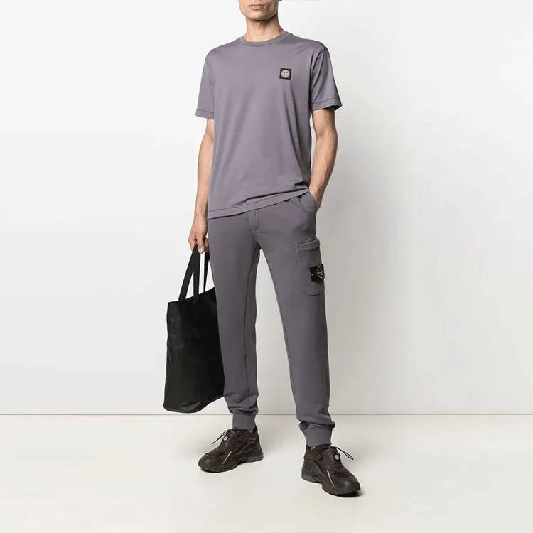 STONE ISLAND Cargo Pants Men's Gray Purple-2
