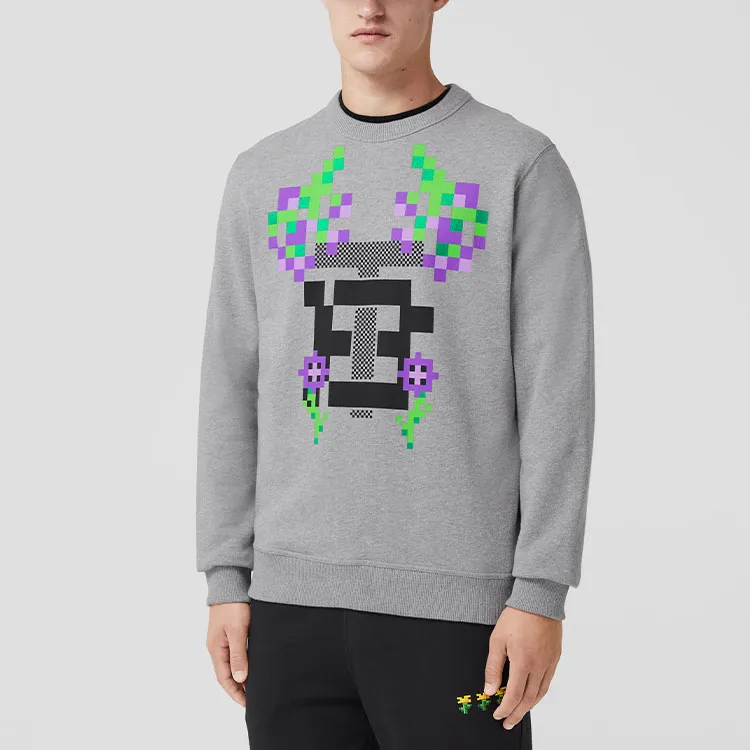Burberry X Minecraft Monogram Motif Print Cotton Sweatshirt-2